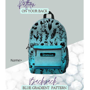 Sac À Dos Imprimé Floral bleu