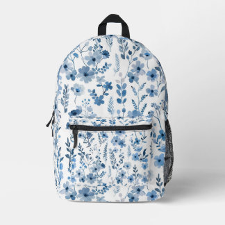 Sac À Dos Imprimé Floral bleu français