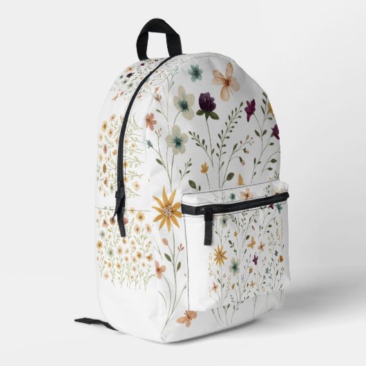 Sac À Dos Imprimé Floral & Butterfly, Whimsical Garden-Inspired (Coin arrière gauche)