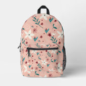Sac À Dos Imprimé Floral Élégant (Recto)