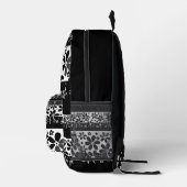 Sac À Dos Imprimé Floral noir et blanc (Droite)