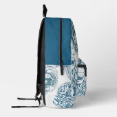 Sac À Dos Imprimé Floral Peony Blue (Gauche)