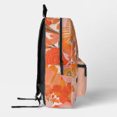 Sac À Dos Imprimé Floral rose et orange (Gauche)