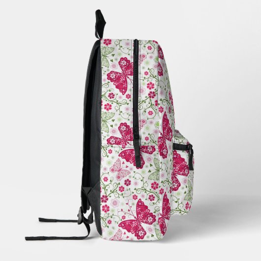 Sac À Dos Imprimé Floral White Pattern (Gauche)