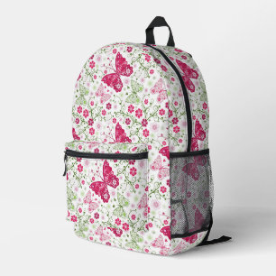 Sac À Dos Imprimé Floral White Pattern