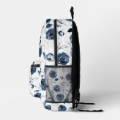 Sac À Dos Imprimé Flore Bleue Motif Floral (Droite)