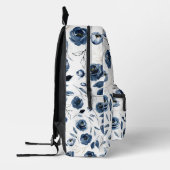Sac À Dos Imprimé Flore Bleue Motif Floral (Gauche)