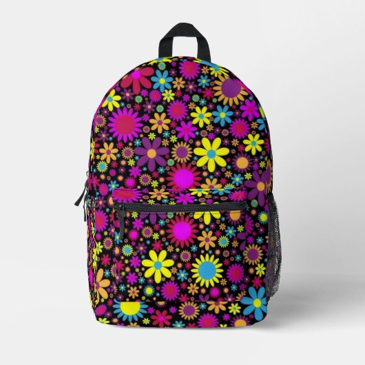 Sac À Dos Imprimé Flower Power (Recto)