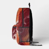 Sac À Dos Imprimé fluide orange et burgundi (Droite)