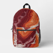 Sac À Dos Imprimé fluide orange et burgundi (Recto)
