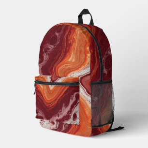 Sac À Dos Imprimé fluide orange et burgundi