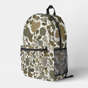 Sac À Dos Imprimé Flux de feuilles Scandi
