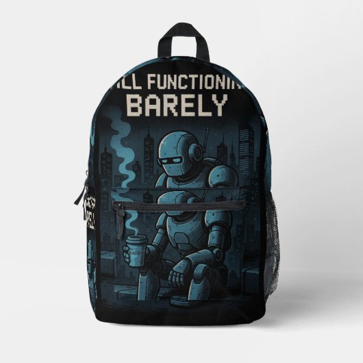 Sac À Dos Imprimé Fonctionne encore tant bien que mal (Recto)