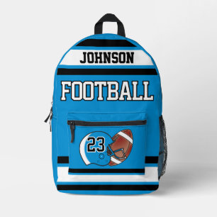 Sac À Dos Imprimé Football Bleu - Modifiable
