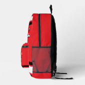 Sac À Dos Imprimé Football Rouge - Modifiable (Droite)