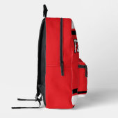 Sac À Dos Imprimé Football Rouge - Modifiable (Gauche)