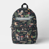 Sac À Dos Imprimé Forêt de nuit Animaux de forêt Marine Bleu (Recto)