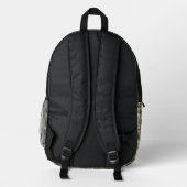 Sac À Dos Imprimé Forêt rustique sauvage | Monogramme (Verso)