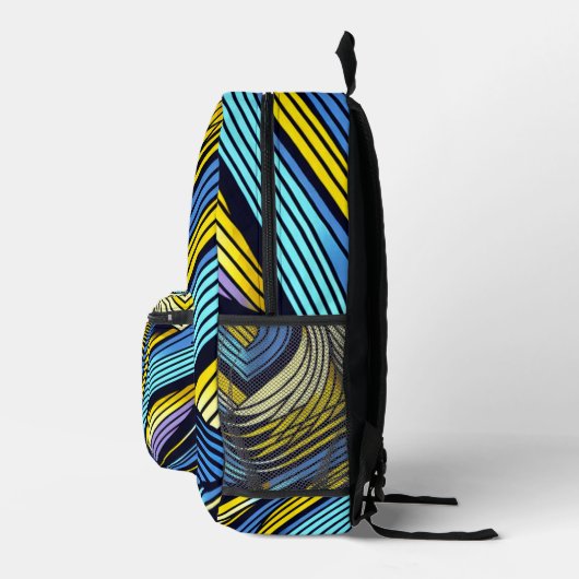 Sac À Dos Imprimé Forme d'onde Abstraite (Droite)