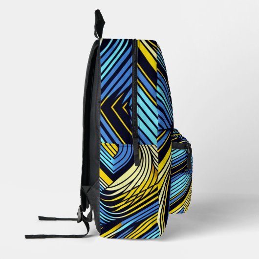 Sac À Dos Imprimé Forme d'onde Abstraite (Gauche)