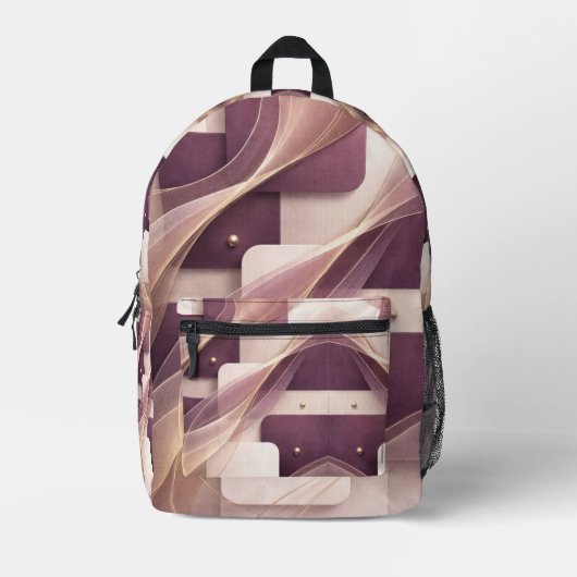 Sac À Dos Imprimé Formes carrées art IA (Recto)