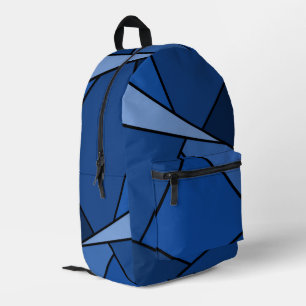 Sac À Dos Imprimé Formes géométriques bleues Abstraites