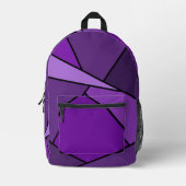 Sac À Dos Imprimé Formes géométriques violettes Abstraites (Recto)