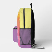 Sac À Dos Imprimé Formes Hexagones géométriques jaune rose (Droite)