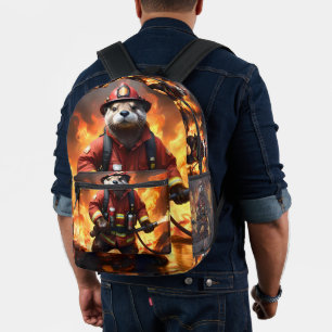 Sac À Dos Imprimé **"Fourrure et Flammes : La contre-attaque du pomp