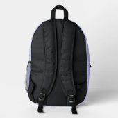 Sac À Dos Imprimé Fractale bleue avec initiale monogrammée (Verso)