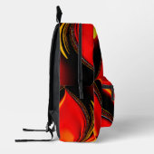 Sac À Dos Imprimé Fractale Orange Fury (Gauche)