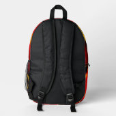 Sac À Dos Imprimé Fractale Orange Fury (Verso)