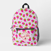 Sac À Dos Imprimé Fraise rose (Recto)