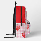 Sac À Dos Imprimé Fraise rose retour à l'école (Gauche)