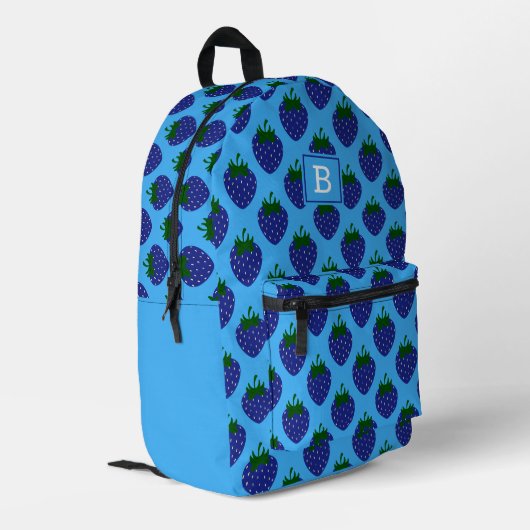 Sac À Dos Imprimé Fraises d'été bleues (Coin arrière gauche)