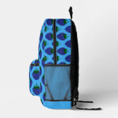 Sac À Dos Imprimé Fraises d'été bleues (Droite)