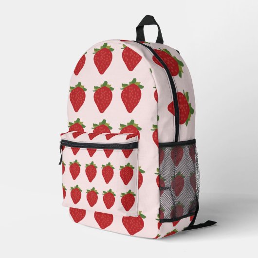 Sac À Dos Imprimé Fraises Fruit Été Fraises (Coin arrière droit)
