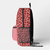 Sac À Dos Imprimé Fraises rouges mûres sur motif rose (Droite)