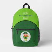Sac À Dos Imprimé Fredonnements Leprechaun Saint-Patrick (Recto)