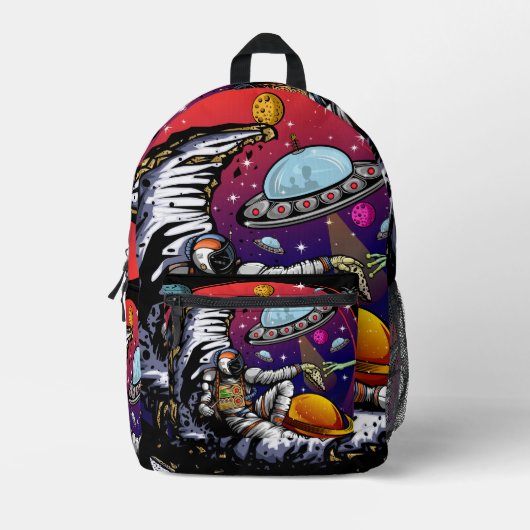 Sac À Dos Imprimé Fromage Space Moon (Recto)