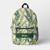 Sac À Dos Imprimé Frondes Fern (Recto)