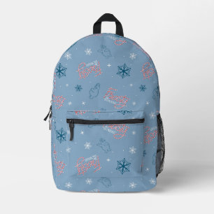 Sac À Dos Imprimé Frosty Snowman Blue Snowflake Motif