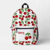 Sac À Dos Imprimé Fruit de cerises rouges partout personnalisé (Recto)