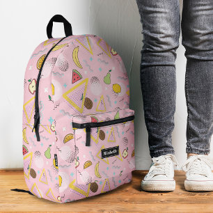 Sac À Dos Imprimé Fruit Tropical Fruit rose pastèque élégant