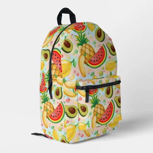 Sac À Dos Imprimé Fruits d'été frais Motif (Coin arrière gauche)