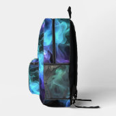 Sac À Dos Imprimé Fumée Iridescente sur noir (Droite)