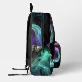 Sac À Dos Imprimé Fumée Iridescente sur noir (Gauche)