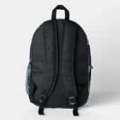 Sac À Dos Imprimé Fumée Iridescente sur noir (Verso)
