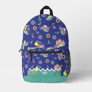 Sac À Dos Imprimé Fun Boat Navy