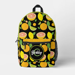 Sac À Dos Imprimé Fun Food Fruit Kids Nom Monogramme